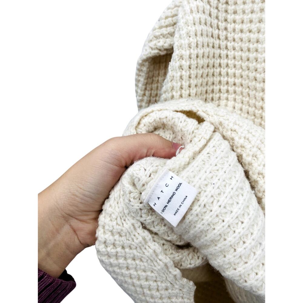 Hatch Merino Wool Ivory Turtleneck Sweater - image 5